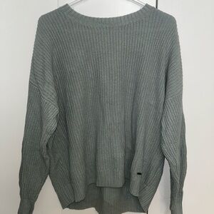 Hollister Ribbed Knit Sweater in Jade